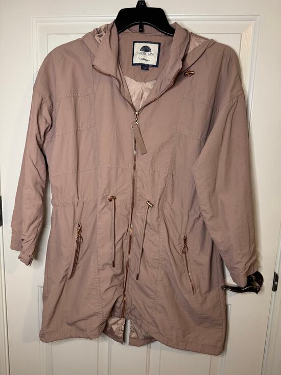 1 Sunset Lane Jackets & Blazers - 1 Sunset Lane Women's Lined Anorak Rain Jacket Windbreaker Dusty Pink Med